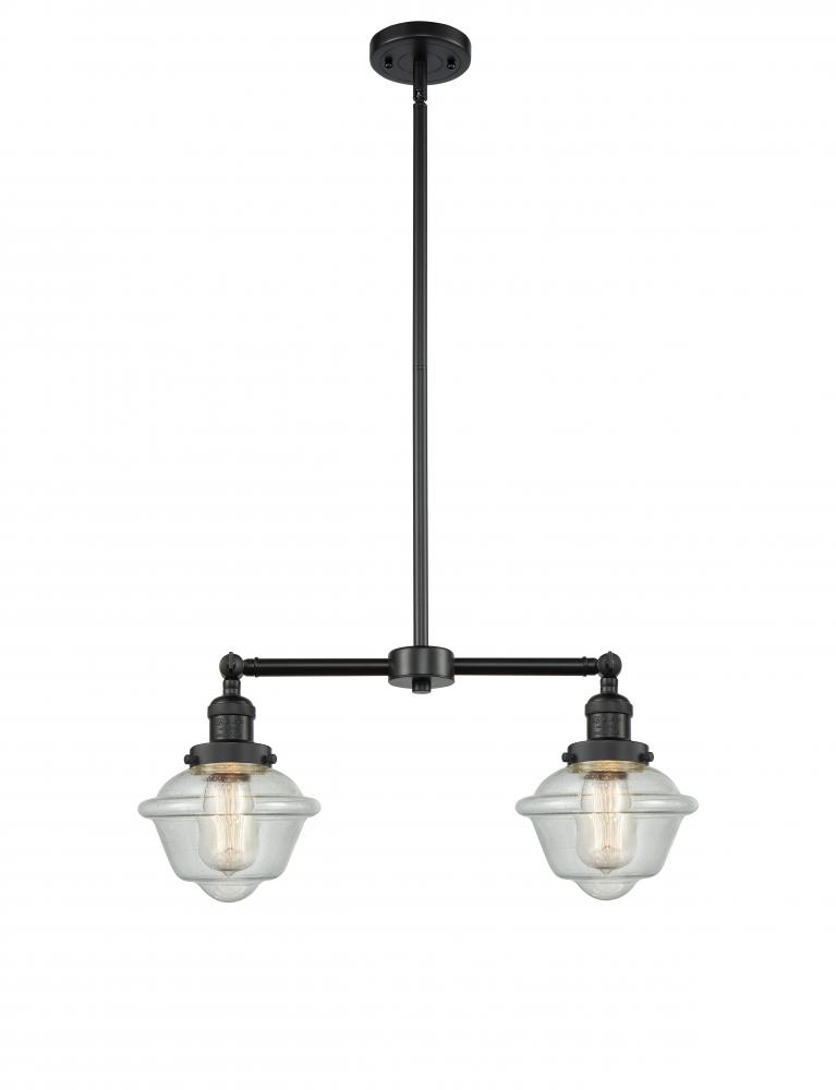 Oxford - 2 Light - 24 inch - Matte Black - Stem Hung - Island Light