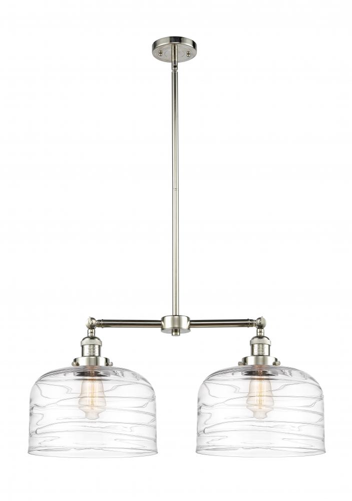 Bell - 2 Light - 21 inch - Polished Nickel - Stem Hung - Island Light