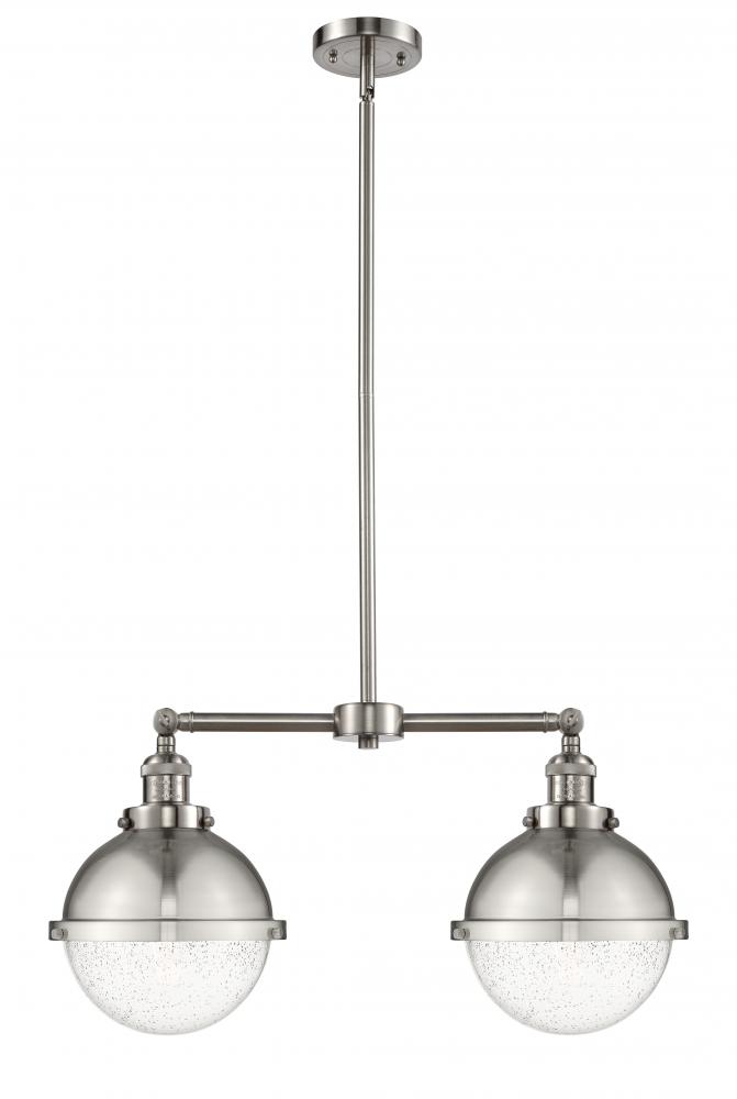 Hampden - 2 Light - 18 inch - Brushed Satin Nickel - Stem Hung - Island Light