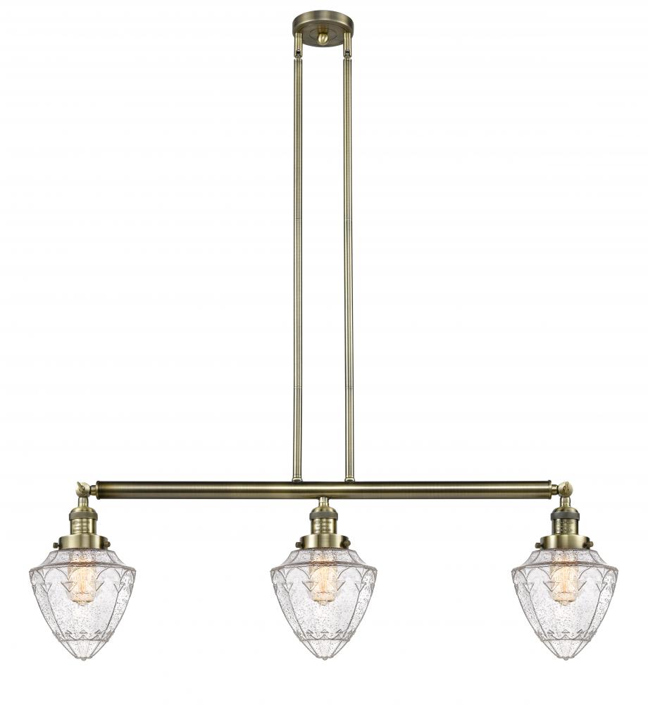 Bullet - 3 Light - 38 inch - Antique Brass - Stem Hung - Island Light