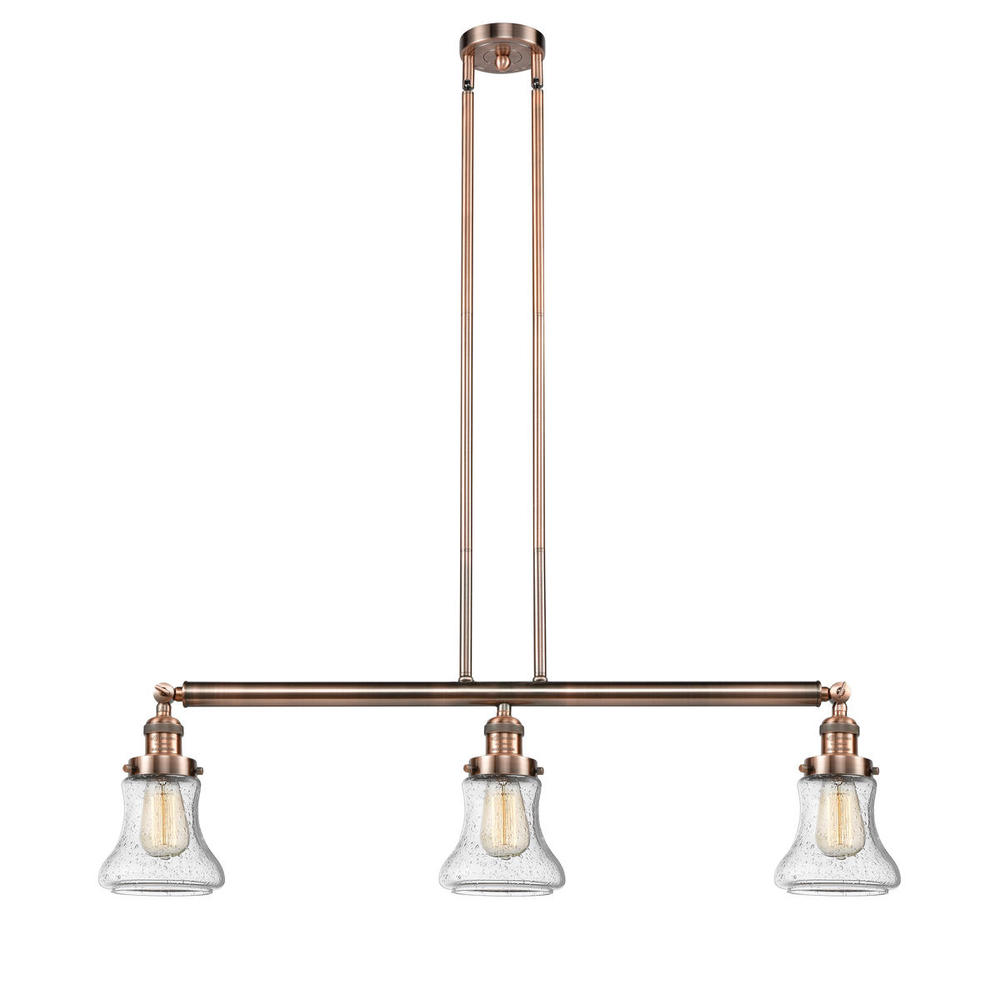 Bellmont - 3 Light - 39 inch - Antique Copper - Stem Hung - Island Light