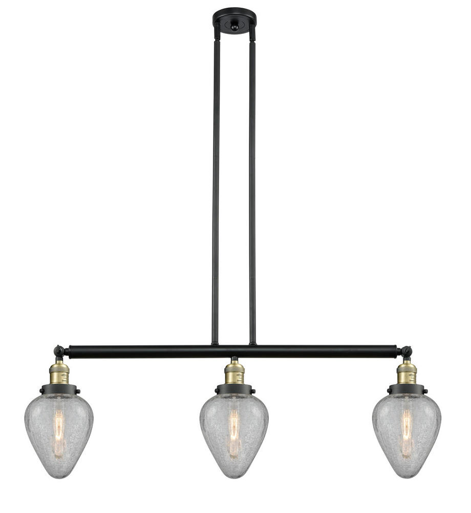 Geneseo - 3 Light - 38 inch - Black Antique Brass - Stem Hung - Island Light