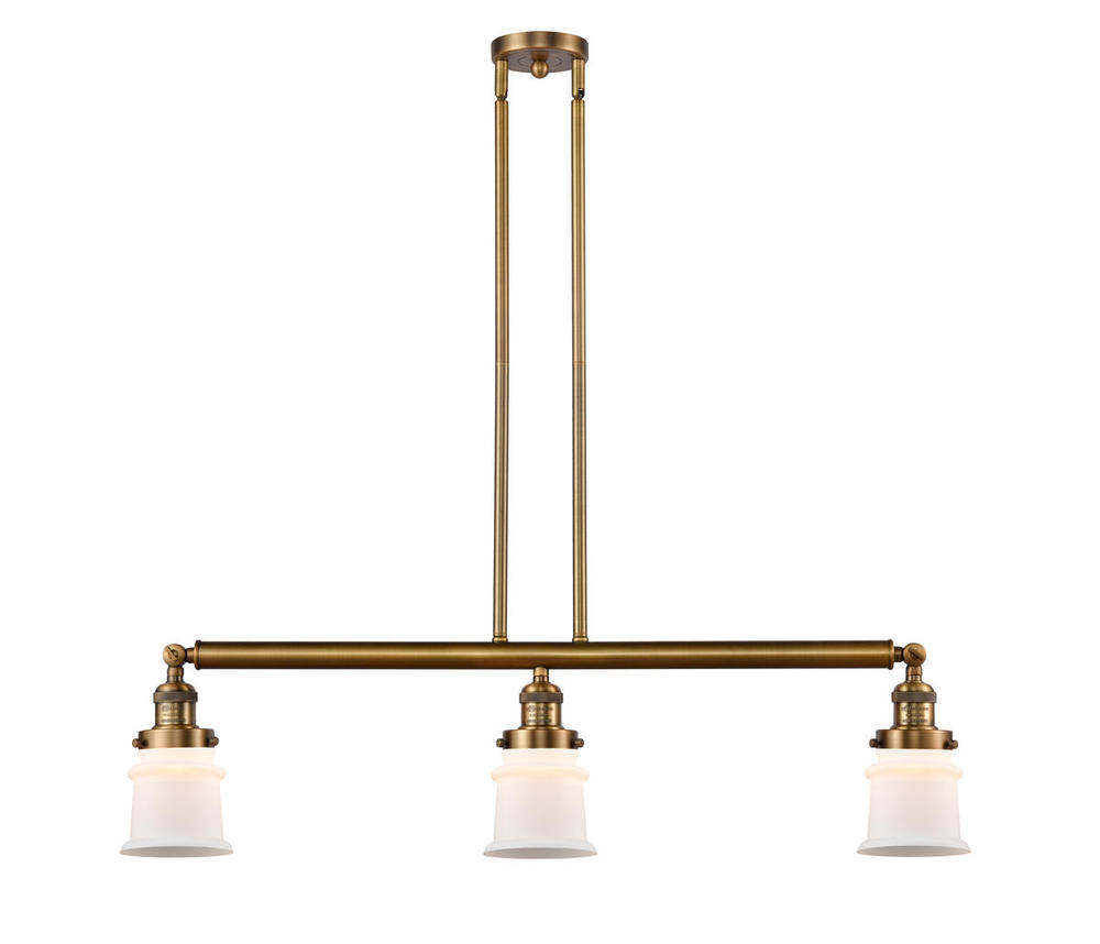 Canton - 3 Light - 39 inch - Brushed Brass - Stem Hung - Island Light