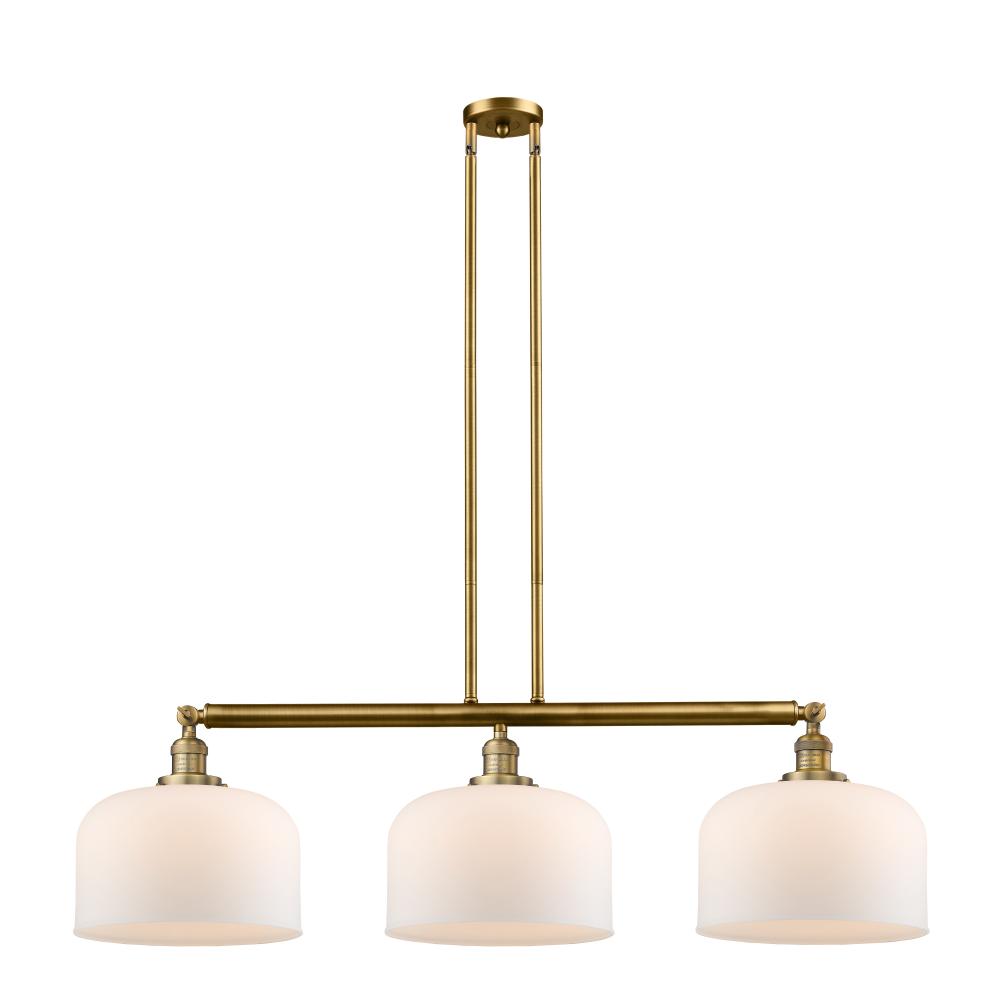 Bell - 3 Light - 42 inch - Brushed Brass - Stem Hung - Island Light