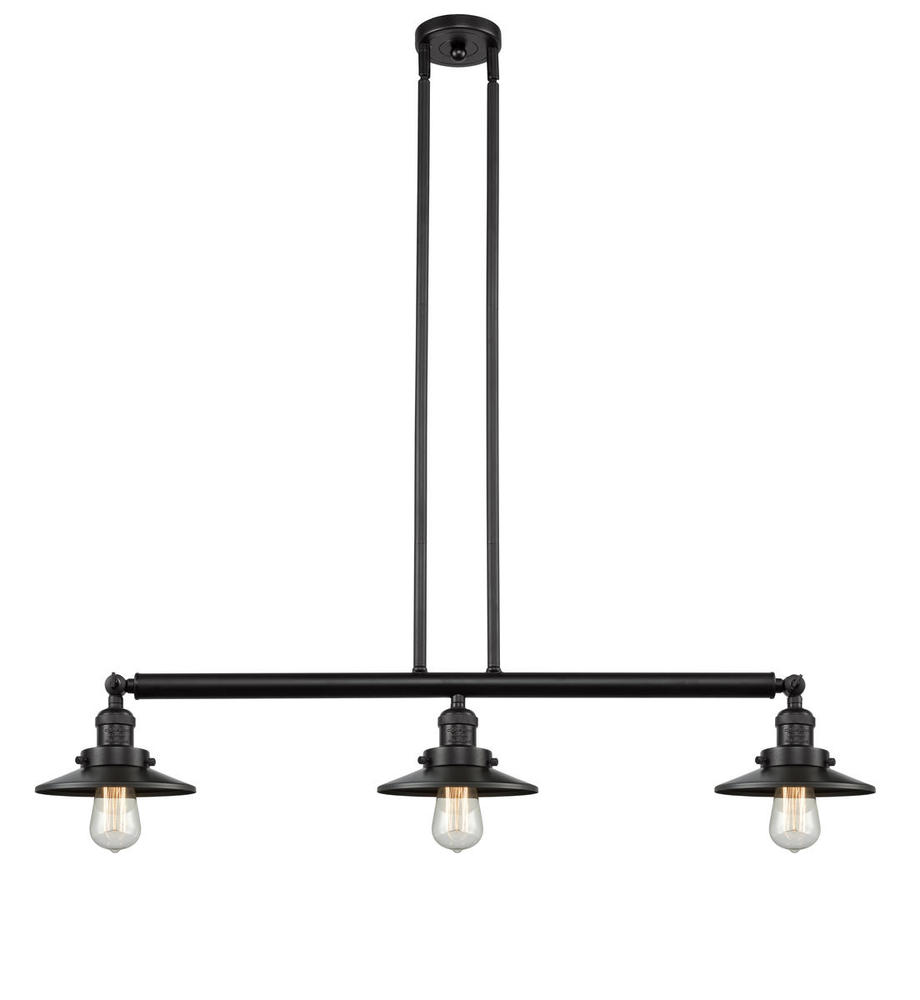 Railroad - 3 Light - 41 inch - Oil Rubbed Bronze - Stem Hung - Island Light