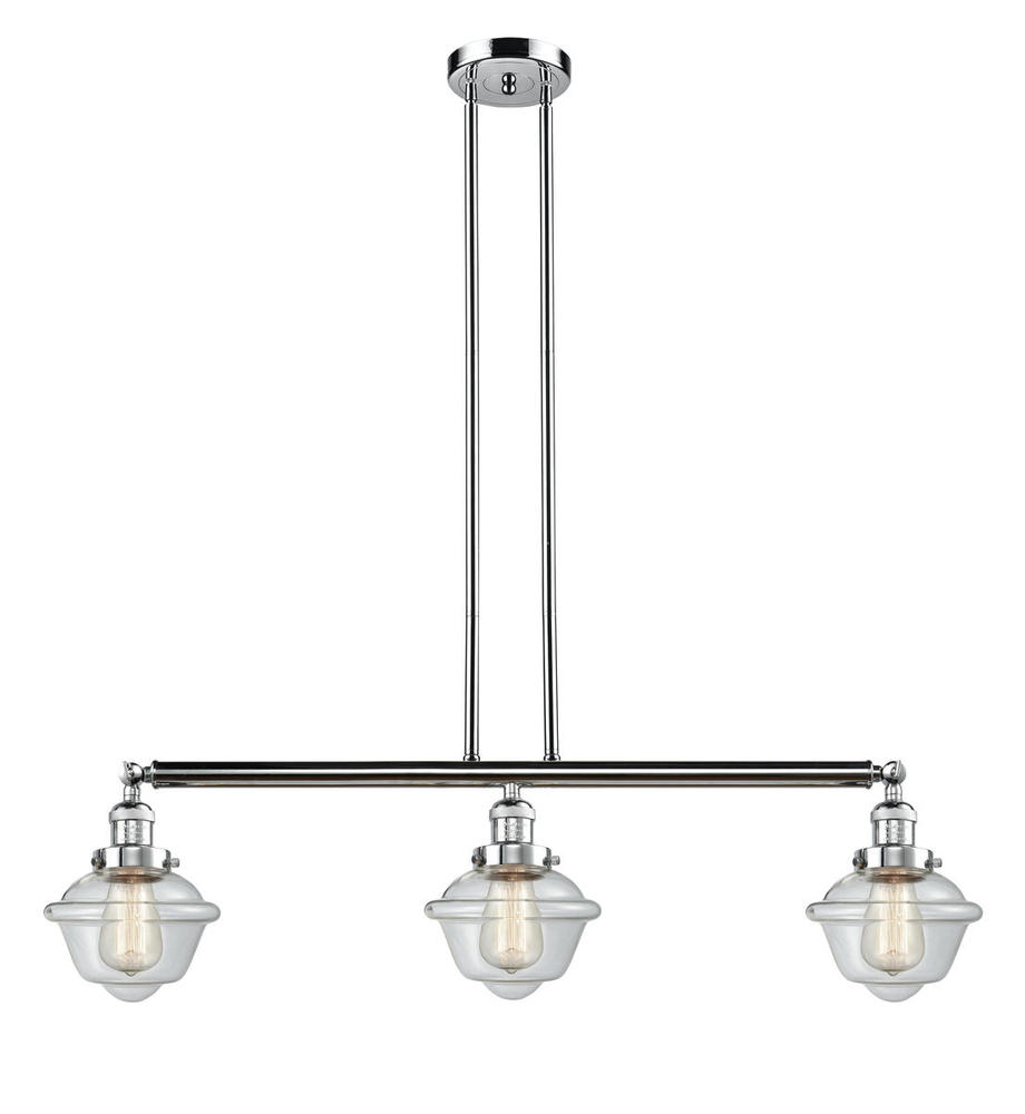 Oxford - 3 Light - 40 inch - Polished Chrome - Stem Hung - Island Light