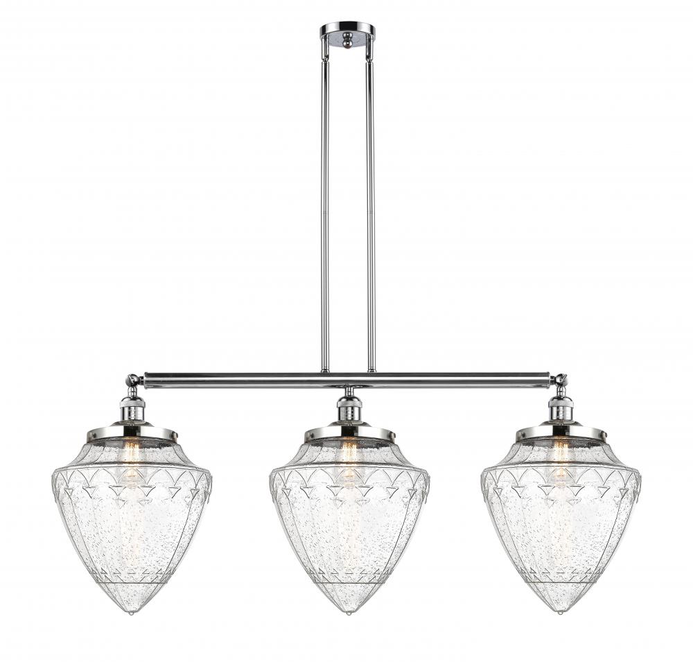 Bullet - 3 Light - 40 inch - Polished Chrome - Stem Hung - Island Light