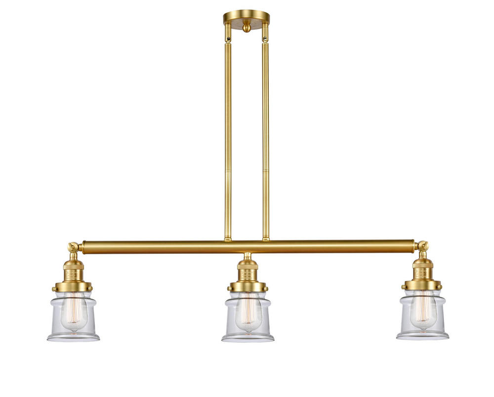 Canton - 3 Light - 39 inch - Satin Gold - Stem Hung - Island Light