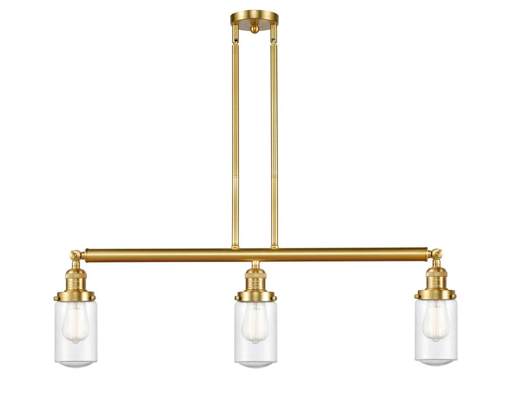 Dover - 3 Light - 37 inch - Satin Gold - Stem Hung - Island Light