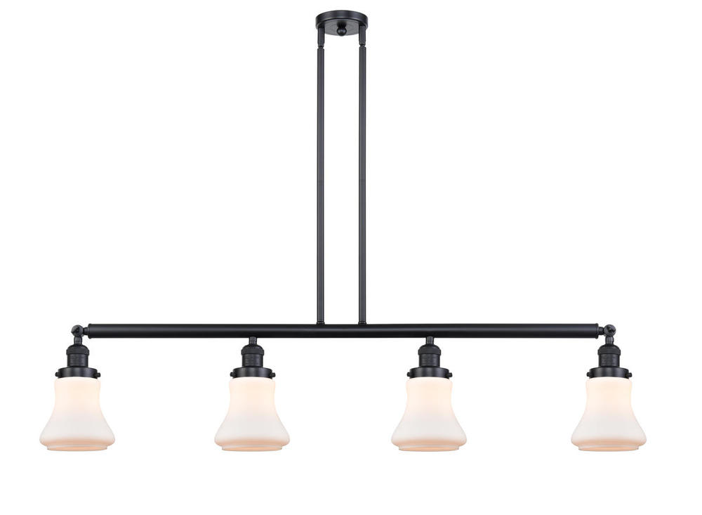 Bellmont - 4 Light - 51 inch - Matte Black - Stem Hung - Island Light