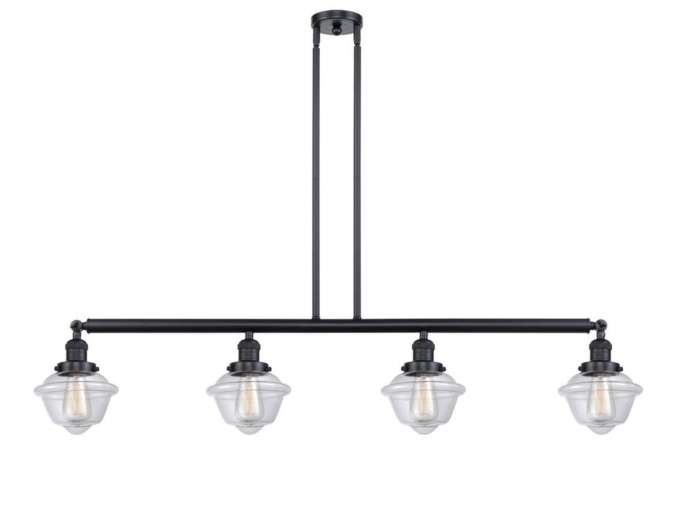 Oxford - 4 Light - 52 inch - Matte Black - Stem Hung - Island Light