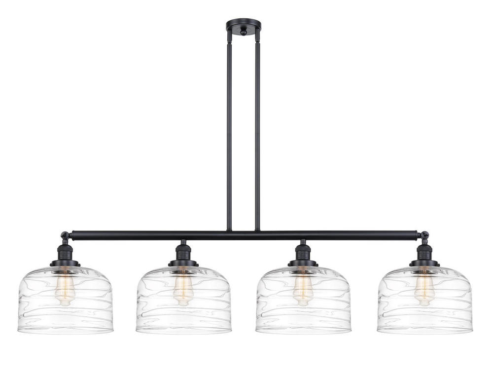 Bell - 4 Light - 54 inch - Matte Black - Stem Hung - Island Light