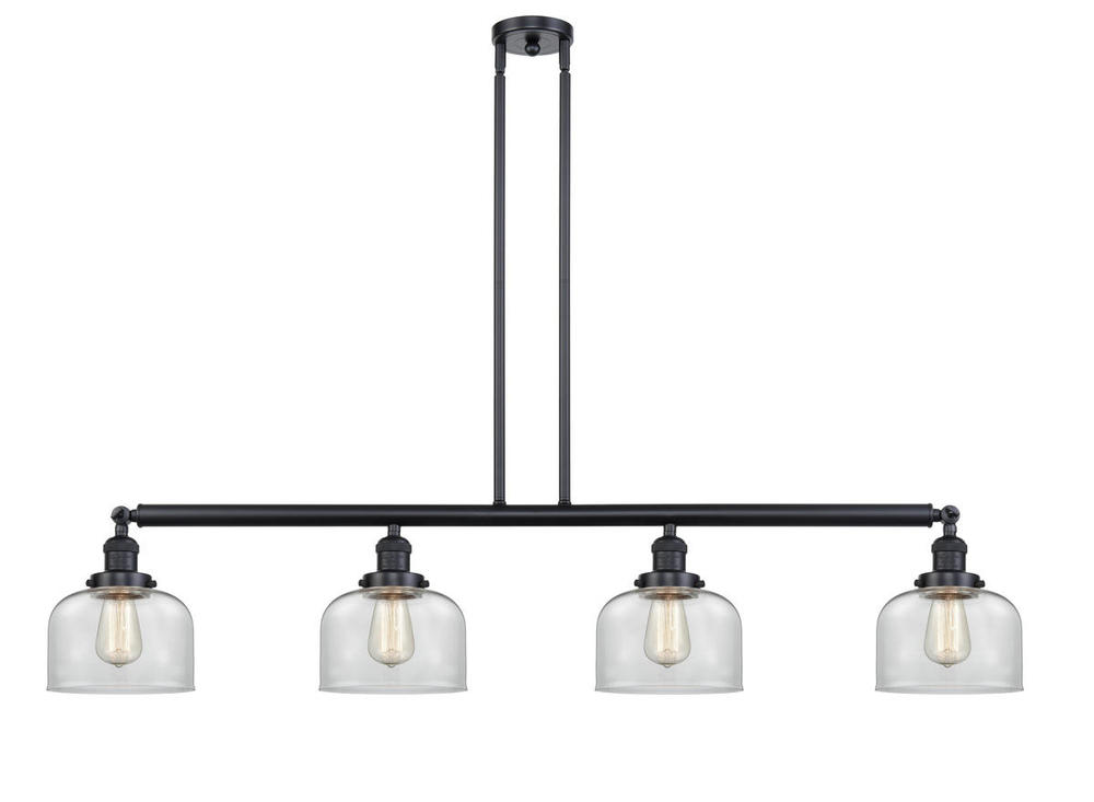 Bell - 4 Light - 53 inch - Matte Black - Stem Hung - Island Light