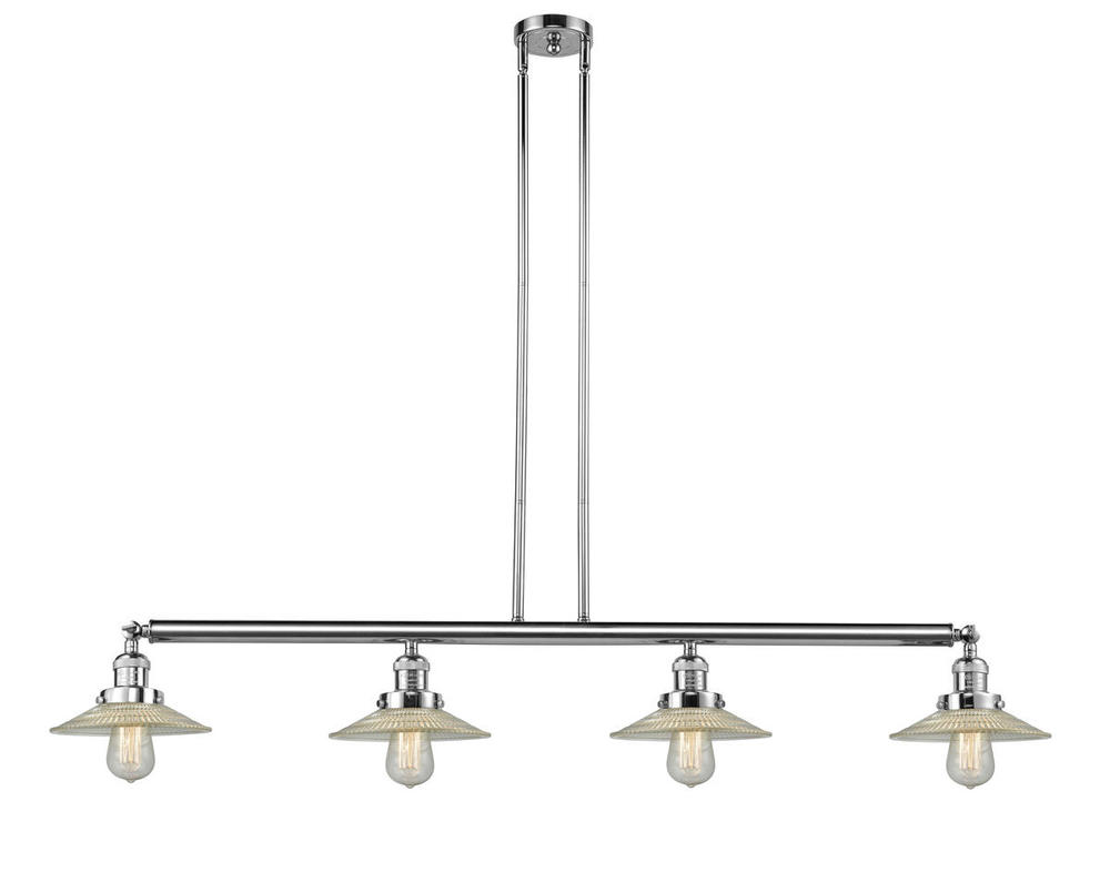 Halophane - 4 Light - 53 inch - Polished Chrome - Stem Hung - Island Light