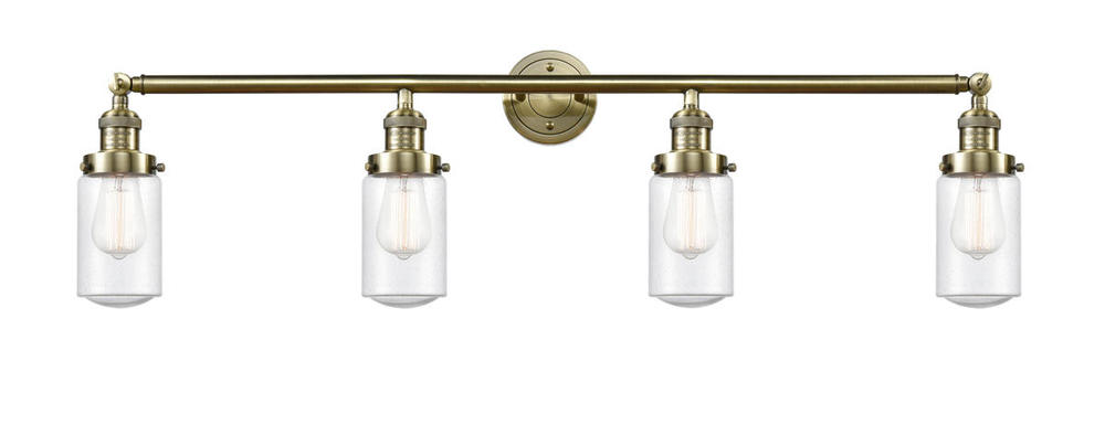 Dover - 4 Light - 43 inch - Antique Brass - Bath Vanity Light