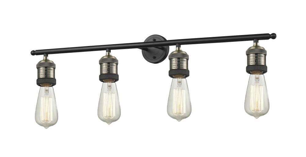 Bare Bulb - 4 Light - 42 inch - Black Antique Brass - Bath Vanity Light