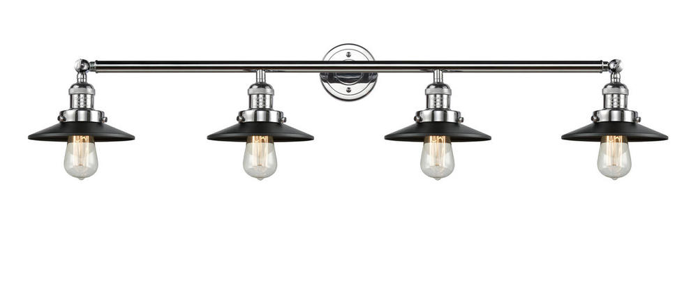 Railroad - 4 Light - 44 inch - Polished Chrome - Bath Vanity Light