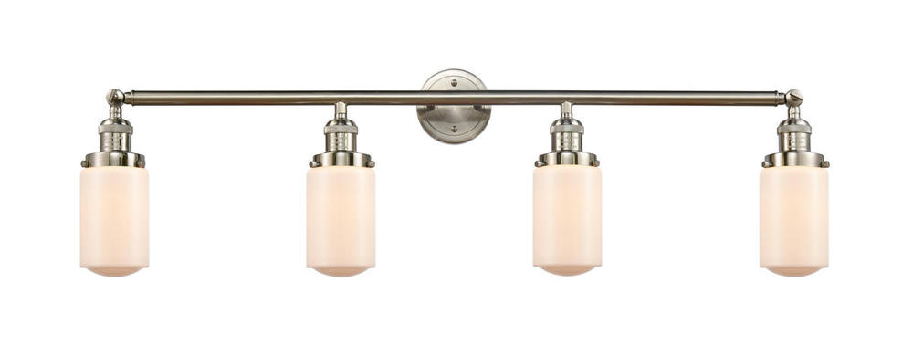 Dover - 4 Light - 43 inch - Brushed Satin Nickel - Bath Vanity Light