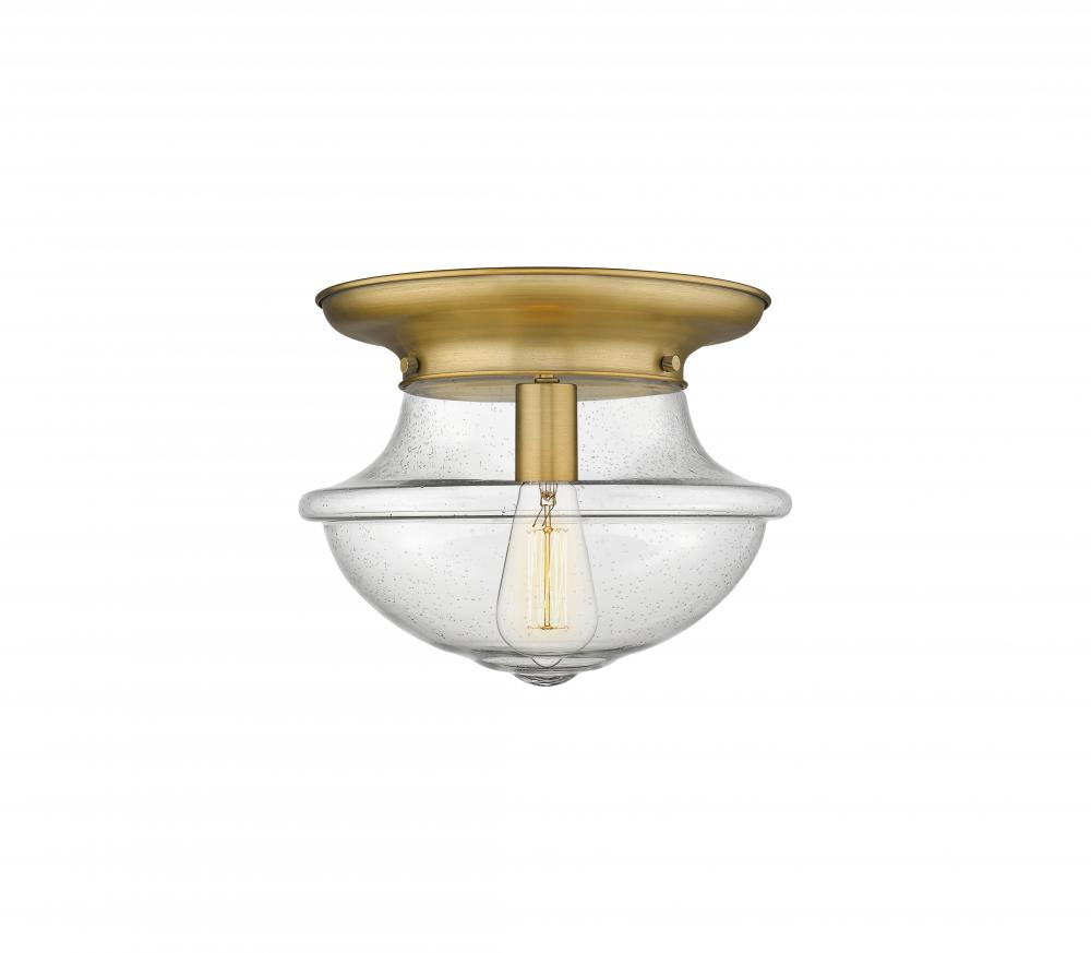 Oxford - 1 Light - 14 inch - Brushed Brass - Flush Mount