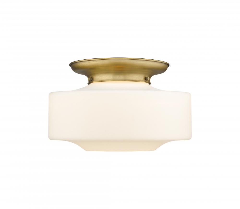 Bridgeton - 1 Light - 16 inch - Brushed Brass - Flush Mount