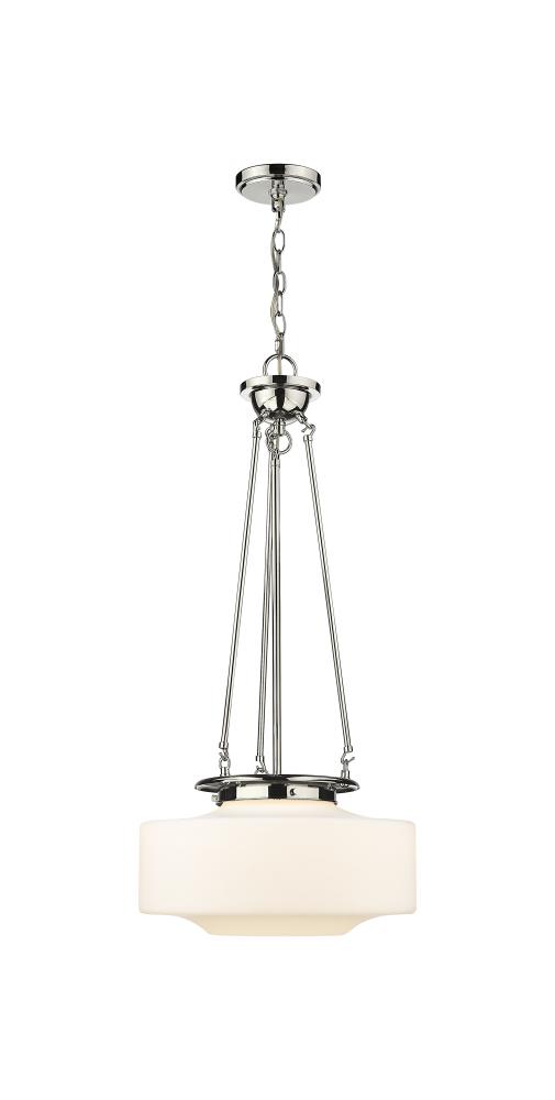 Bridgeton - 1 Light - 16 inch - Polished Nickel - Chain Hung - Pendant