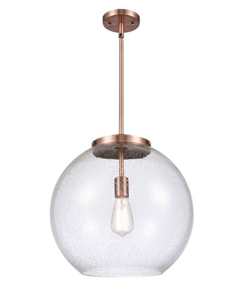 Athens - 1 Light - 16 inch - Antique Copper - Stem Hung - Pendant