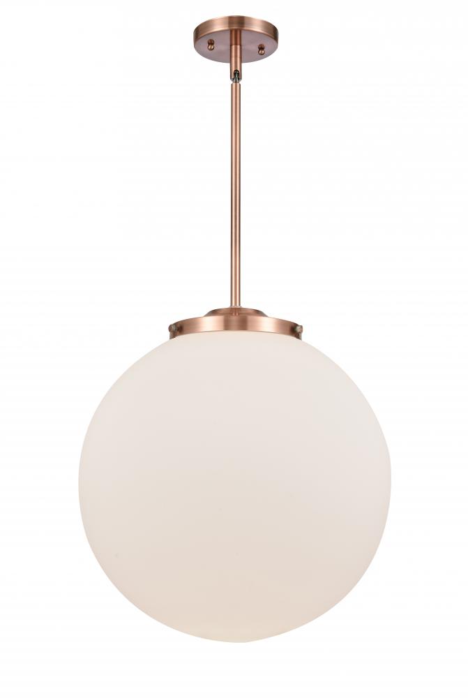 Beacon - 1 Light - 16 inch - Antique Copper - Stem Hung - Pendant