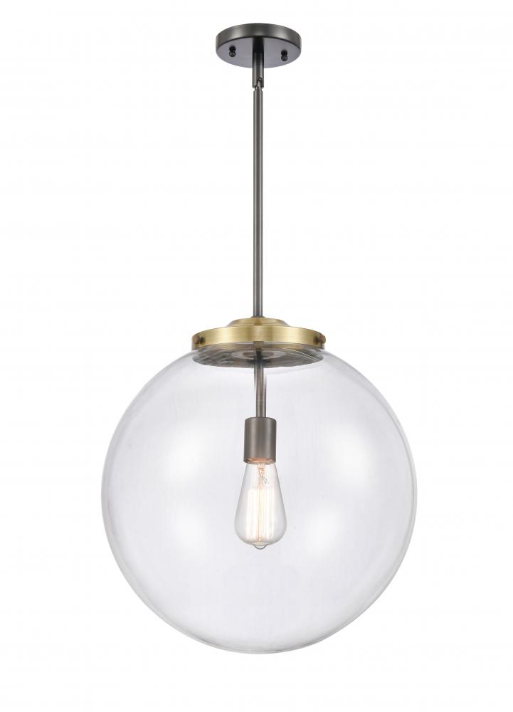 Beacon - 1 Light - 16 inch - Black Antique Brass - Stem Hung - Pendant