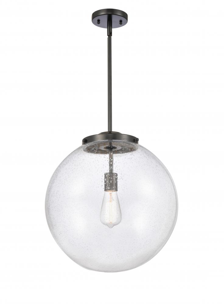 Beacon - 1 Light - 16 inch - Matte Black - Stem Hung - Pendant