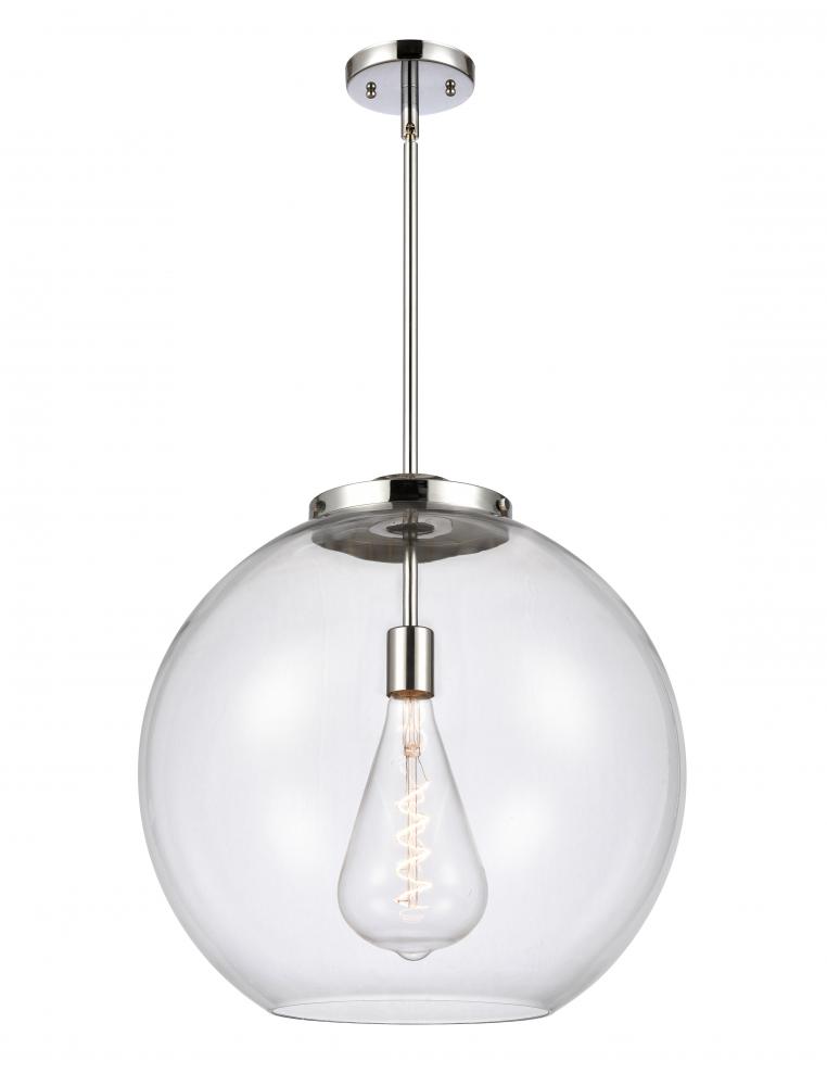 Athens - 1 Light - 18 inch - Polished Chrome - Cord hung - Pendant