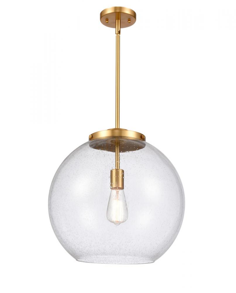 Athens - 1 Light - 16 inch - Satin Gold - Stem Hung - Pendant