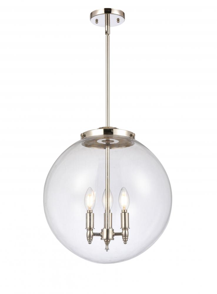 Beacon - 3 Light - 16 inch - Polished Nickel - Cord hung - Pendant