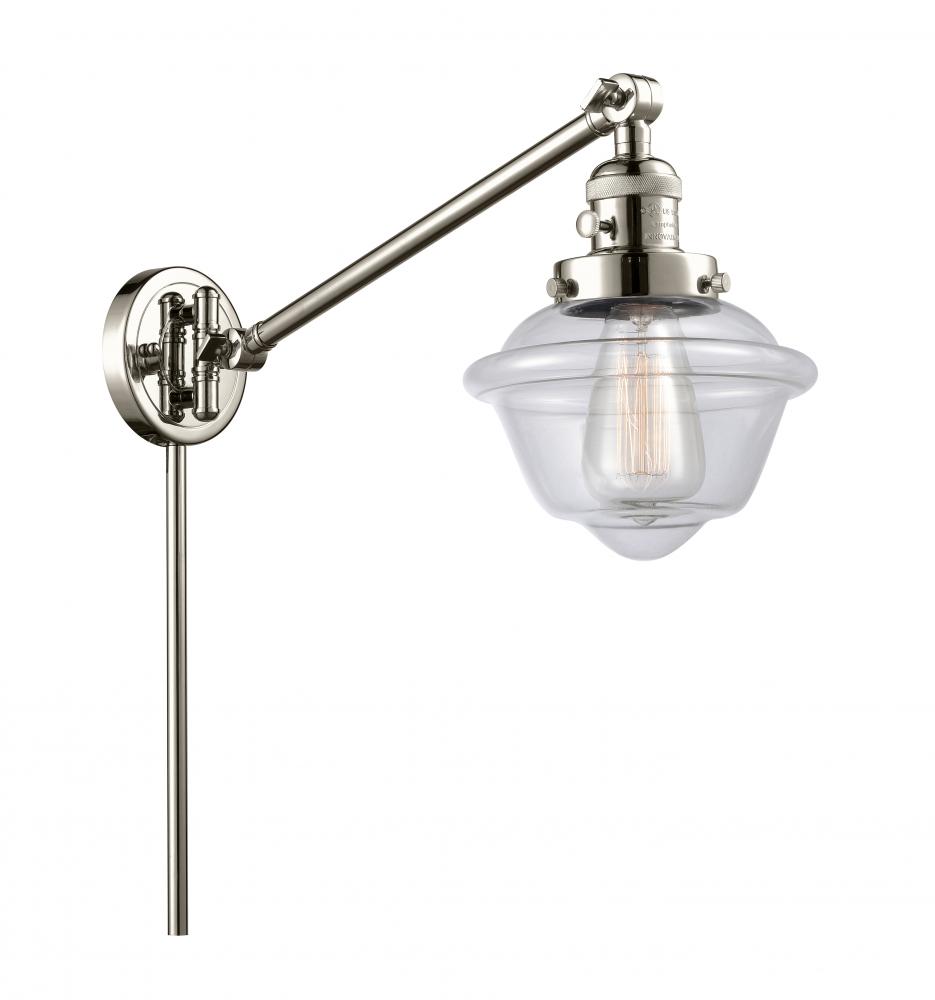 Oxford - 1 Light - 8 inch - Polished Nickel - Swing Arm