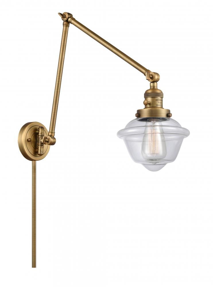 Oxford - 1 Light - 8 inch - Brushed Brass - Swing Arm