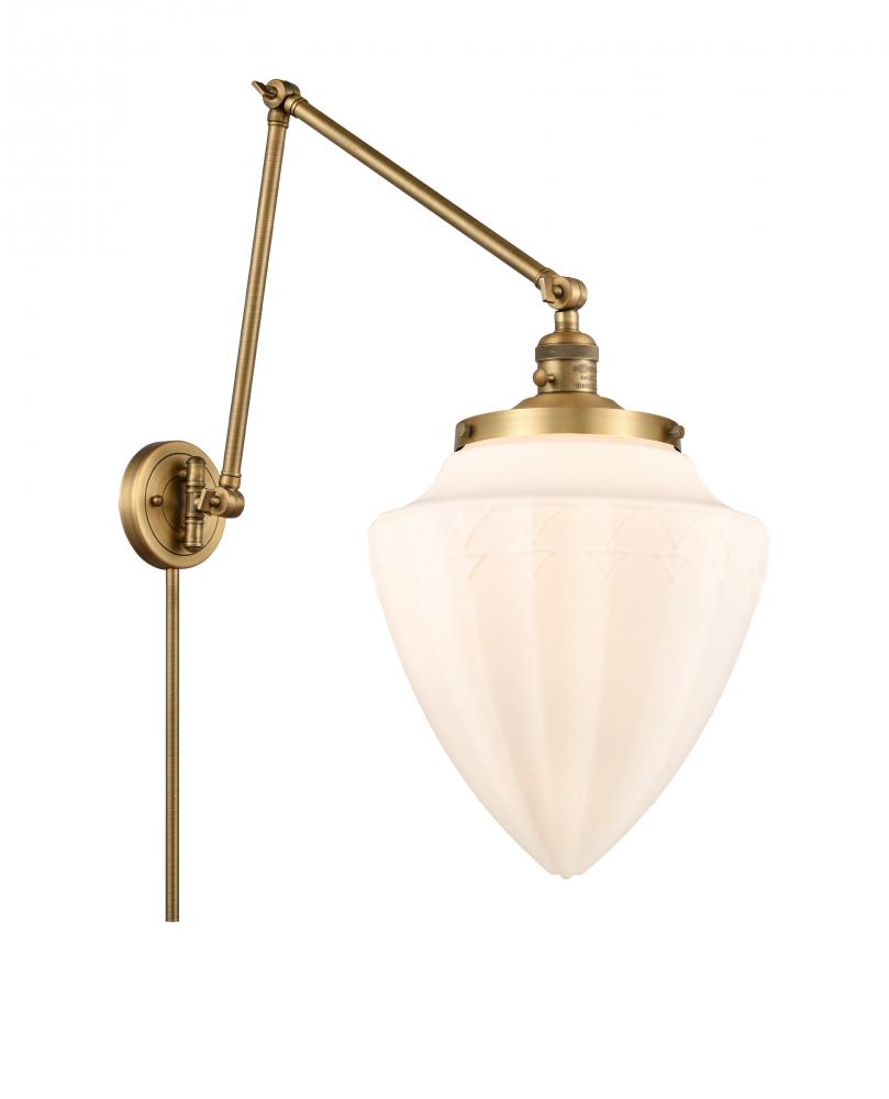 Bullet - 1 Light - 12 inch - Brushed Brass - Swing Arm