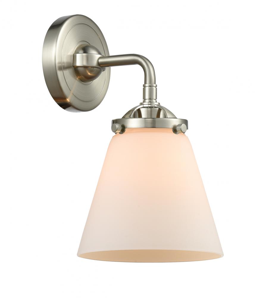 Cone - 1 Light - 6 inch - Brushed Satin Nickel - Sconce