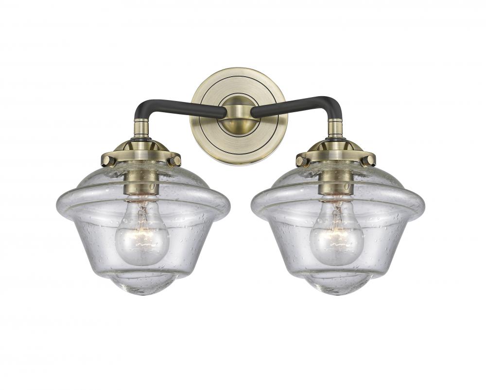 Oxford - 2 Light - 16 inch - Black Antique Brass - Bath Vanity Light