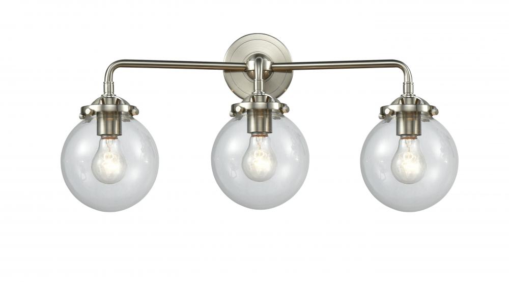 Beacon - 3 Light - 24 inch - Brushed Satin Nickel - Bath Vanity Light