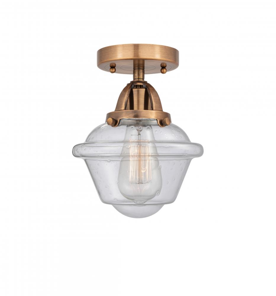 Oxford - 1 Light - 8 inch - Antique Copper - Semi-Flush Mount