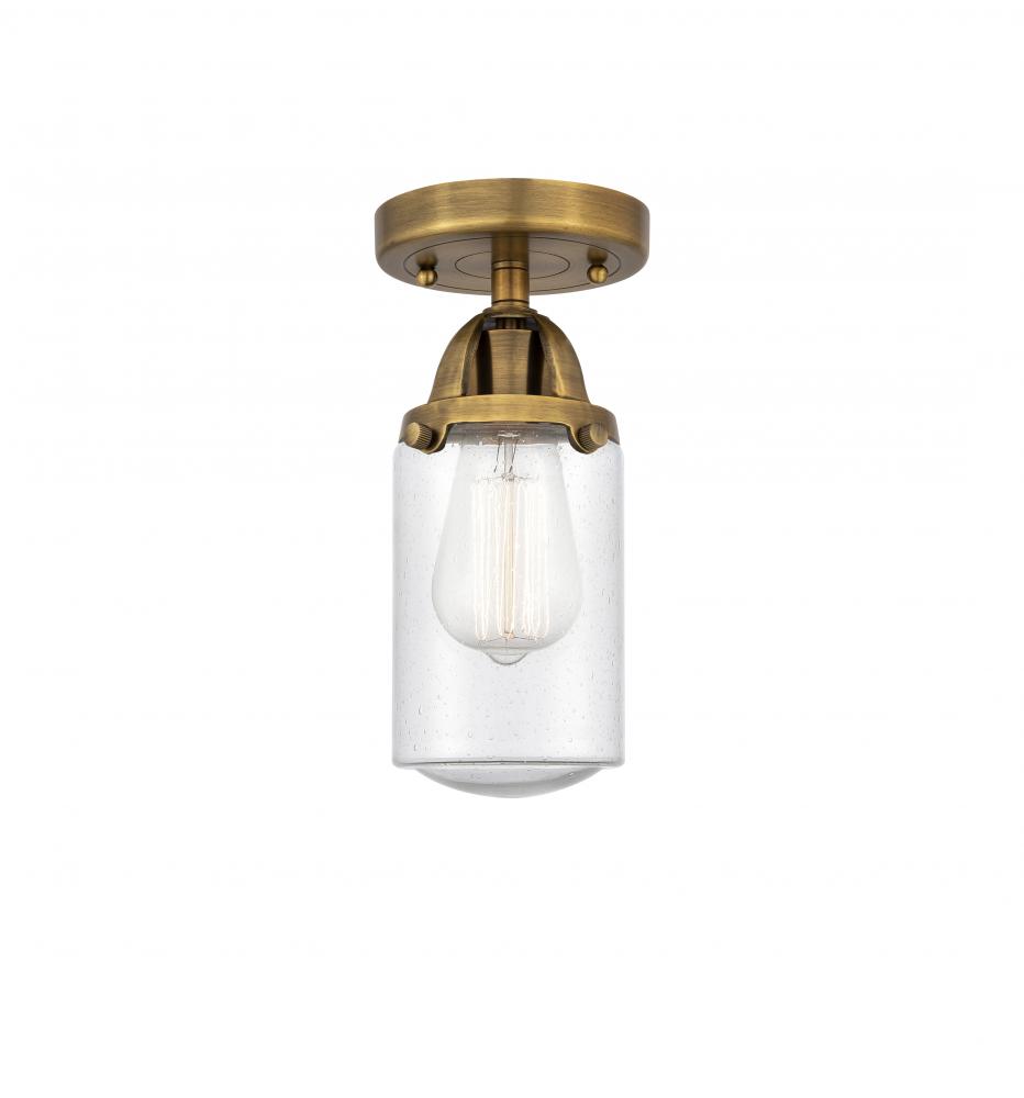 Dover - 1 Light - 5 inch - Brushed Brass - Semi-Flush Mount