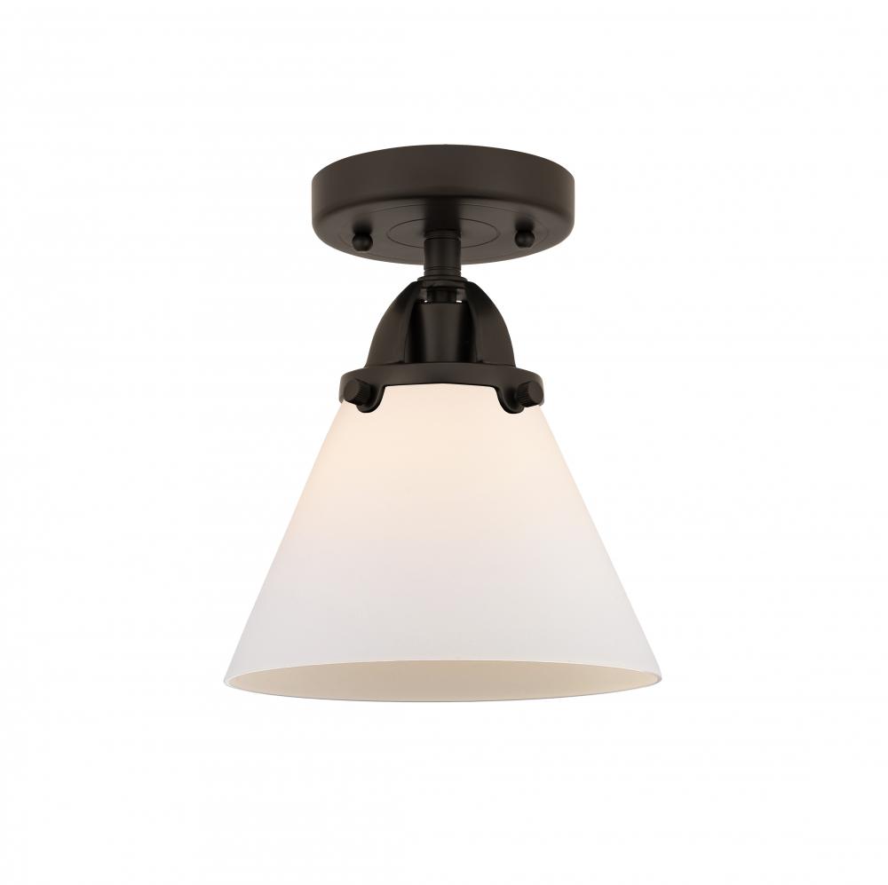 Cone - 1 Light - 8 inch - Oil Rubbed Bronze - Semi-Flush Mount