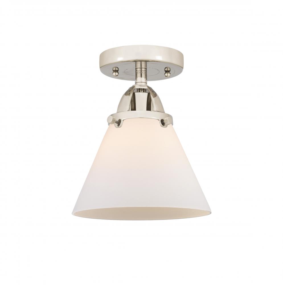 Cone - 1 Light - 8 inch - Polished Nickel - Semi-Flush Mount