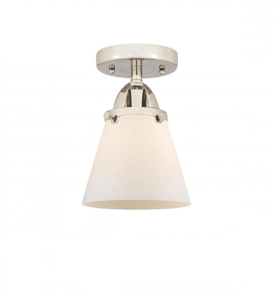 Cone - 1 Light - 6 inch - Polished Nickel - Semi-Flush Mount