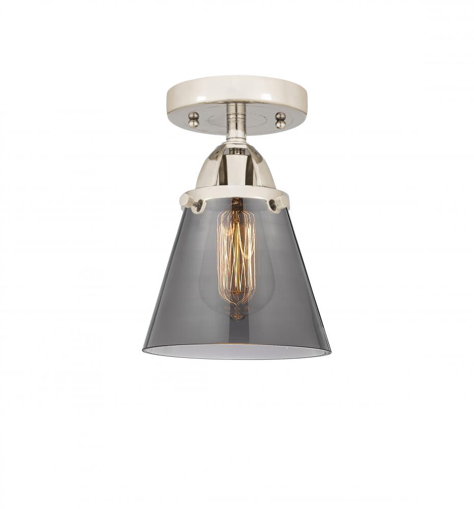 Cone - 1 Light - 6 inch - Polished Nickel - Semi-Flush Mount