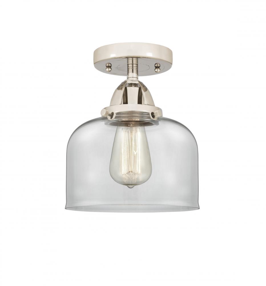 Bell - 1 Light - 8 inch - Polished Nickel - Semi-Flush Mount