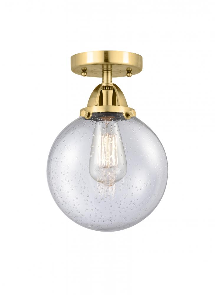 Beacon - 1 Light - 8 inch - Satin Gold - Semi-Flush Mount