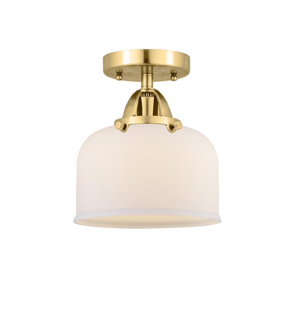 Bell - 1 Light - 8 inch - Satin Gold - Semi-Flush Mount