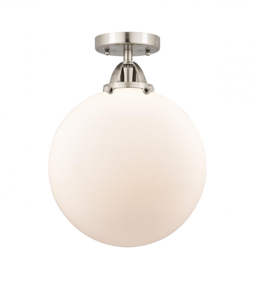 Beacon - 1 Light - 12 inch - Brushed Satin Nickel - Semi-Flush Mount