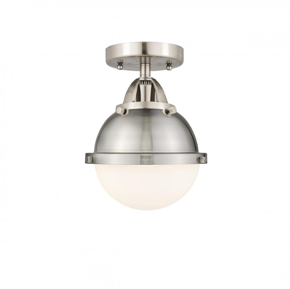 Hampden - 1 Light - 7 inch - Brushed Satin Nickel - Semi-Flush Mount