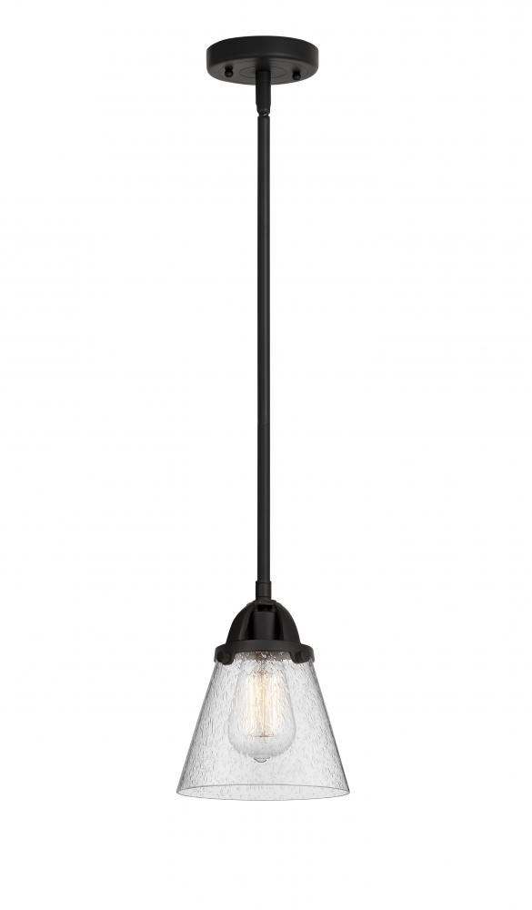 Cone - 1 Light - 6 inch - Matte Black - Cord hung - Mini Pendant